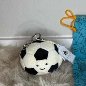 Jellycat Soccer Ball Bag Charm with dust bag